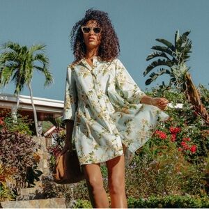 NWOT Tuckernuck Aqua Watercolor Mini Dress ✨💐